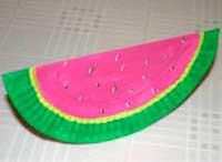 paper plate watermelon 