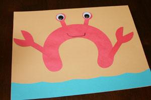 Letter C crab craft