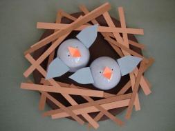 Blue Baby Birds Craft