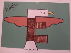 Letter E Eagle Craft