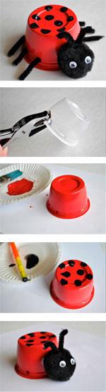Fruit Cup Ladybugs Craft