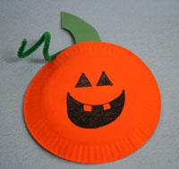 Paper Plate Pumpkin Craft
