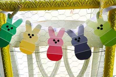 Paint Chip Easter Bunnies Craft