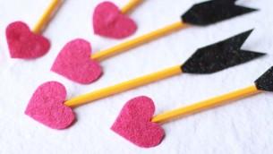 Valentine's Day Heart Pencils Craft