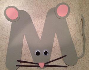 Letter M Mouse Craft