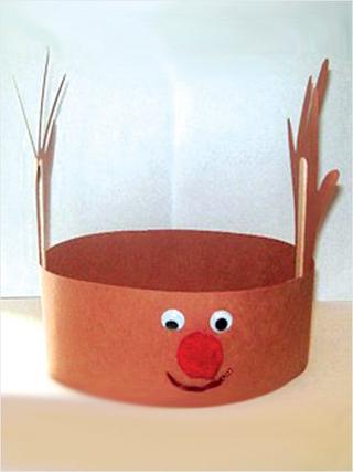 Handprint Reindeer Hat Craft