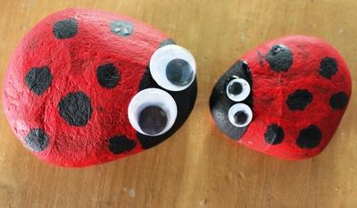 Pet Rock Ladybugs craft