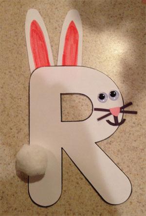 Letter R Rabbit Craft