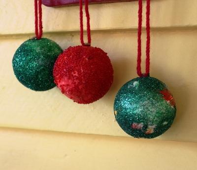 Christmas Glitter Balls Craft