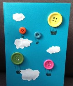 Button Hot Air Balloons Craft