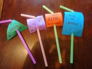 Festive Birthday Straws Craft